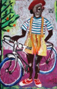 Voir le détail de cette oeuvre: Garçon et sa bicyclette